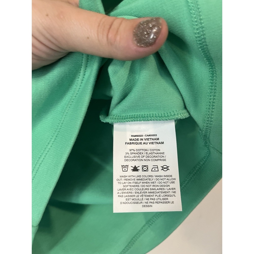 Nike Women's Kelly Green Cropped Polo Top - Picture 3 of 4